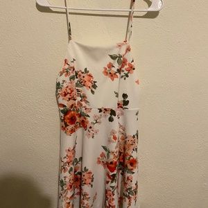 White floral print dress